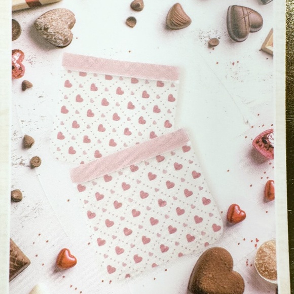 New CWC PINK HEART Reusable Storage Bags - Picture 2 of 5